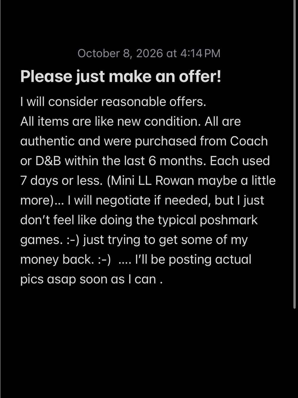 Make offer please :-)